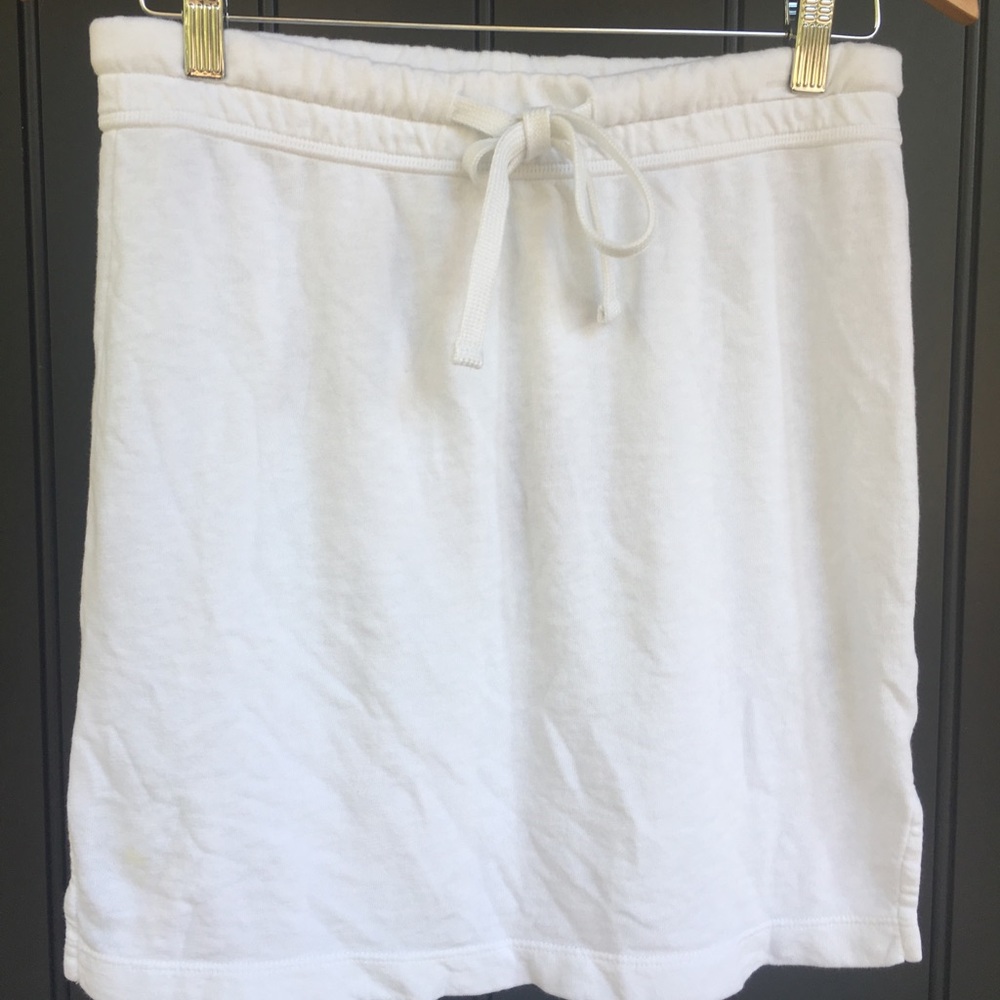 James Perse Drawstring White Skirt